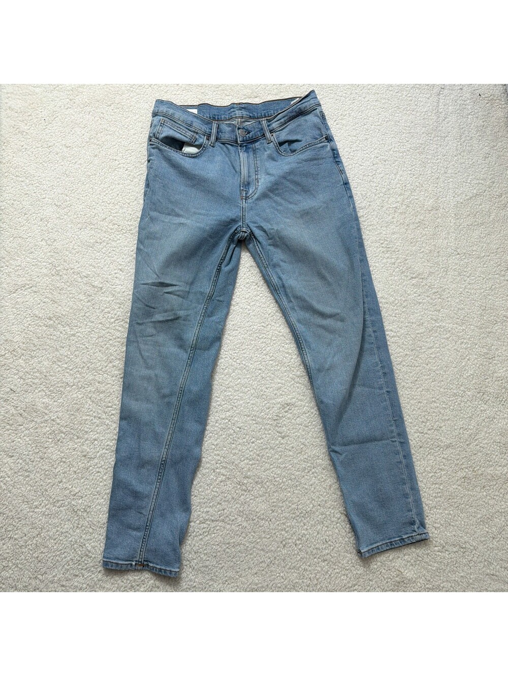 Zara Man Slim Fit Jeans Light Wash Blue Size 32x31